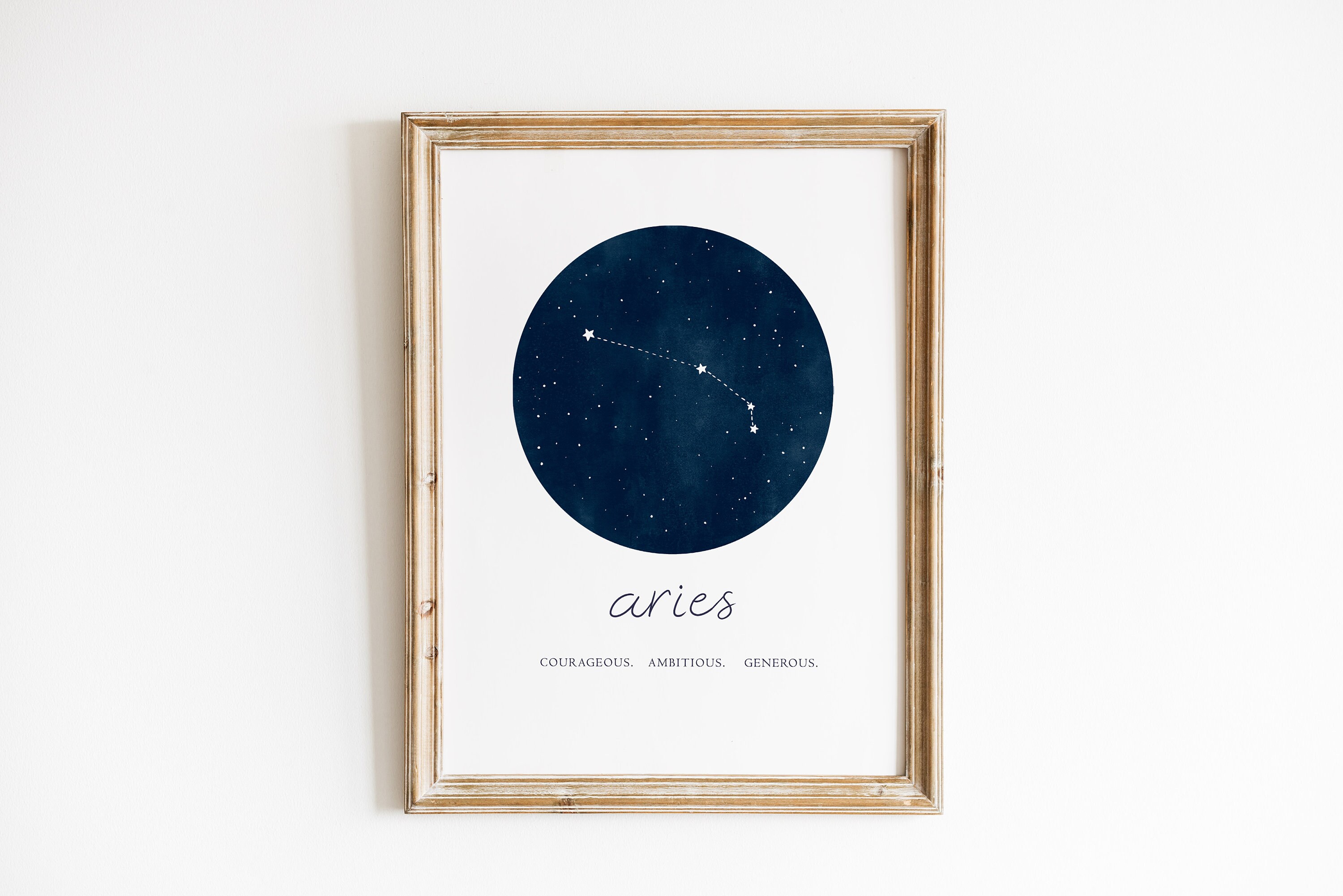 Aries Print Star Sign Print Zodiac Wall Art Constellation Etsy