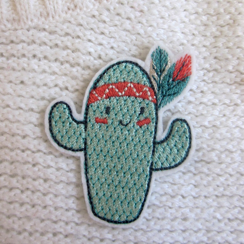 Écusson brodé thermocollant CACTUS - Etsy France