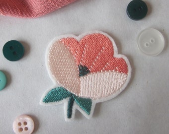 Personalizza I Tuoi Vestiti! Patch Ricamata A Fiore, Rosa Cipria, Da Stirare O Cucire. - 4