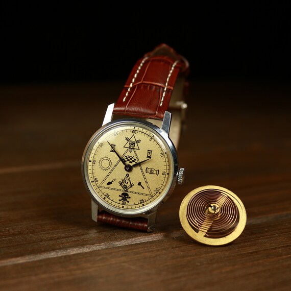 Vintage men's watch Pobeda, Vintage watch, Soviet… - image 4