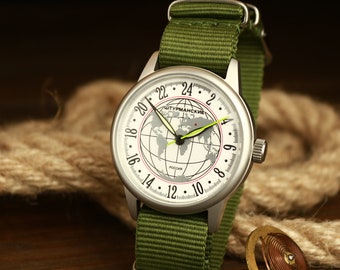 Reloj soviético, reloj de la URSS, reloj Raketa, reloj vintage, reloj de la URSS para hombre, reloj mecánico, reloj original