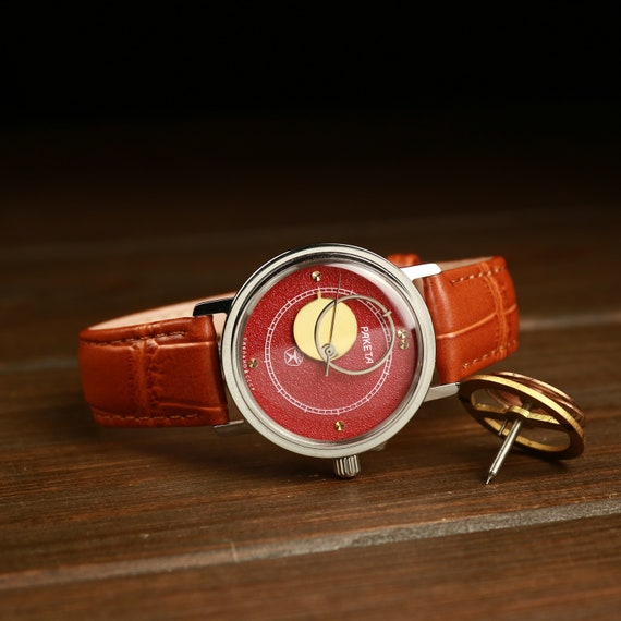 Montre Raketa Copernicus Vintage Soviétique - Mécanique Manuelle, Phase De Lune - Restaurée, Garantie 3 Ans