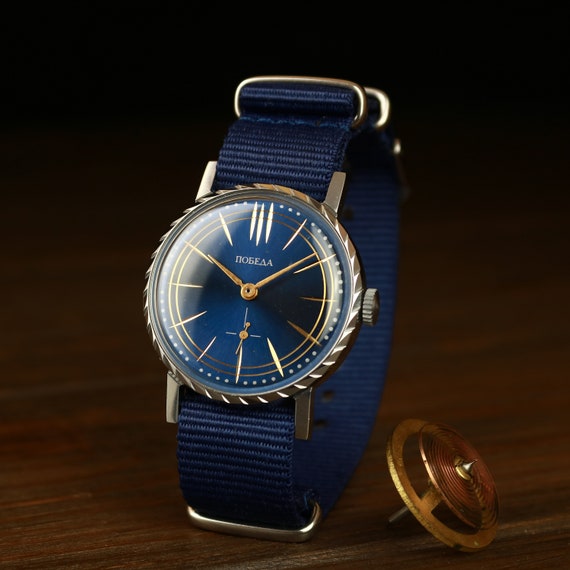 USSR watch, Soviet watch, Vintage Pobeda watch, m… - image 1
