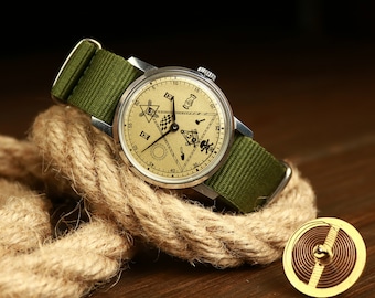 Reloj masónico, reloj de la URSS, reloj vintage para hombre Pobeda, reloj vintage, reloj soviético, reloj ussr para hombre, reloj mecánico