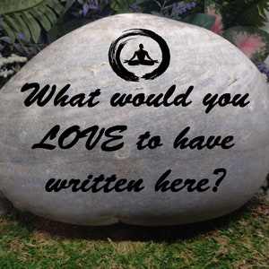 Carved River Rock Every Stone Is A Custom Order Gift Made In the USA Any Memory Or Thought Added To Family Engraved Garden Etched Etching