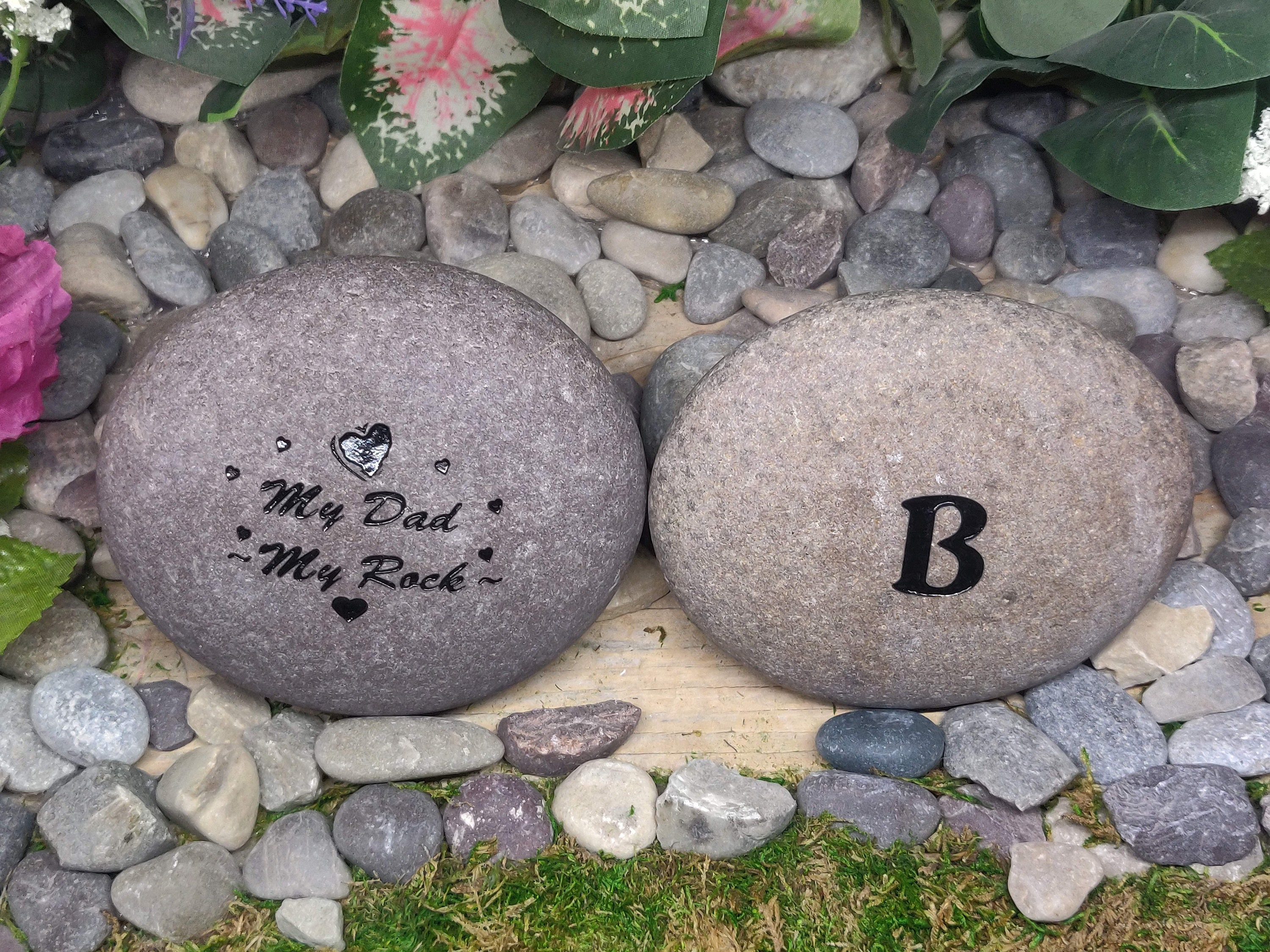 My Dad My Rock Fathers Day Stones Garden Rocks Kids Custom to - Etsy