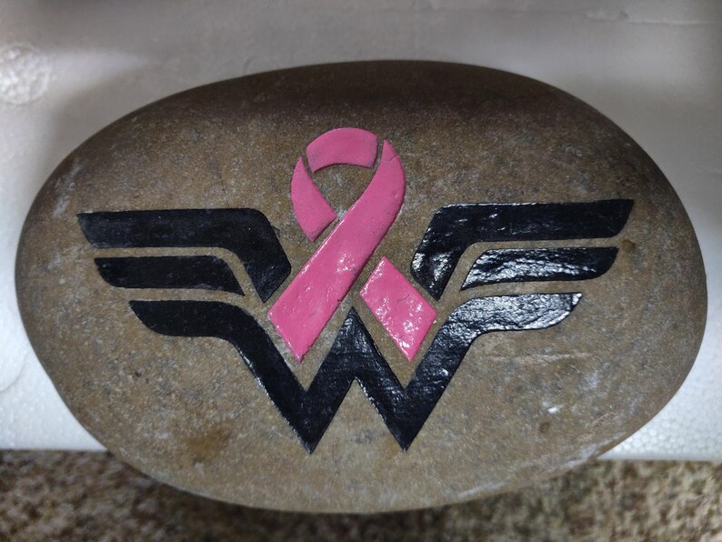 Cancer Support Rocks Pink Breast Cancer Survivor Awareness Recovery Remission Remembrance ...