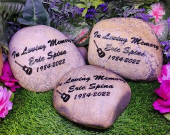 7 pouces noms espoir inspiration pierres jardin rivière roches enfants personnalisé nom de famille du même nom sculpté pierre jardin gravé roche gravé rivière