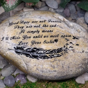 Anything Added Team Hope Inspirational Stones River Rocks Custom Order Gift Carved Namesake Family Name Stone Engraved Garden Etched Etching image 5