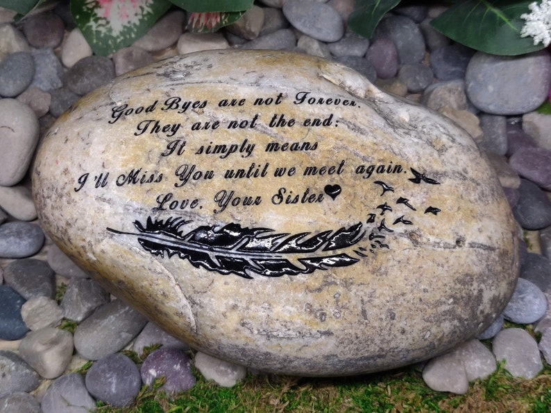 Anything Added Team Hope Inspirational Stones River Rocks Custom Order Gift Carved Namesake Family Name Stone Engraved Garden Etched Etching image 5