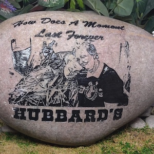 Photo Memorial Photograph memory Picture carved Stone/Rock Custom-made To Order Gift Name Date added and painted to last a lifetime.