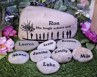 10in Grandma Garden Rock 3in Name Stones Kids Custom To Order Carved namesake family stone engraved rocks garden stones etched etched Etch