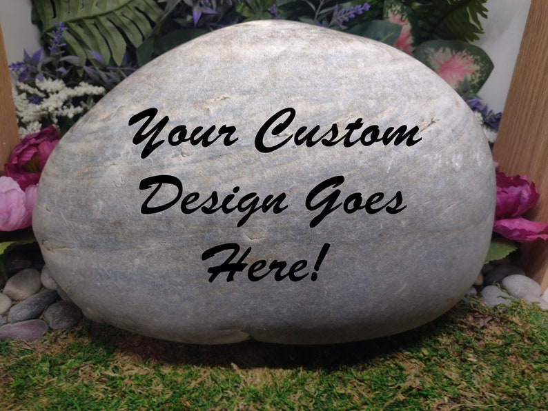 Your custom design goes here! Whatever you want to be carved into stone and painted to make it stand out.