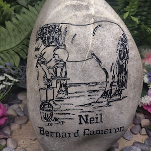 Anything Added Team Hope Inspirational Stones River Rocks Custom Order Gift Carved Namesake Family Name Stone Engraved Garden Etched Etching image 4