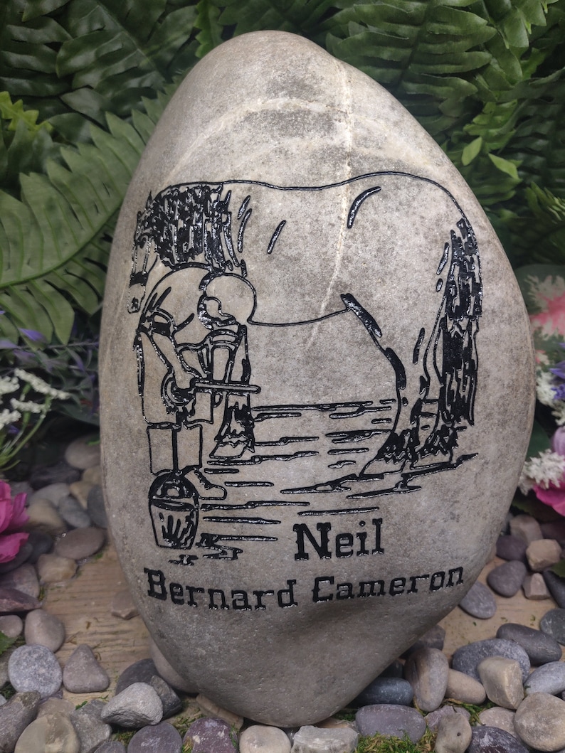 Anything Added Team Hope Inspirational Stones River Rocks Custom Order Gift Carved Namesake Family Name Stone Engraved Garden Etched Etching image 4