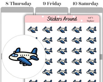 Airplane Icon Planner Stickers | Travel Planner Sticker