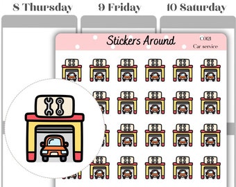 Car Service Icon Planner Sticker