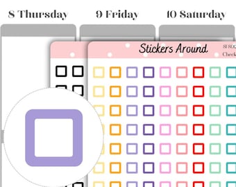 Mini Check Box Planner Sticker