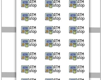 ATM Stop Script Planner Sticker, Calendar Sticker and Bullet Journal Sticker