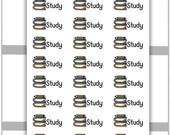 Study Script Planner Sticker, Calendar Sticker and Bullet Journal Sticker