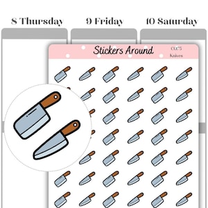 Cooking Knife Icon Planner Sticker