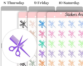 Haircut Icon Planner Sticker, Hair Appointment Sticker, Hair Salon Sticker, Haircutting Sticker, Hair Care Sticker, Haircut Schedule