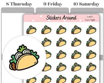 Stickers pour agenda à tacos