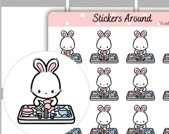 Washing Dishes Planner Stickers, Kitchen Chore Stickers, Cleaning Planner Stickers, Hand Drawn Planner Stickers, Home Routine Stickers