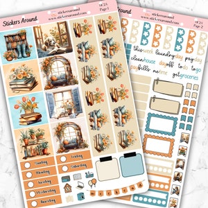 Spring Reading - Weekly Planner Stickers Kit for Hobonichi Cousin, Hobo Cousin Planner Sticker