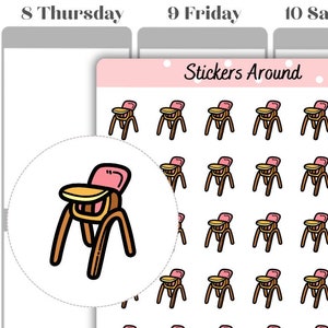 Adesivi per seggioloni per bambini / Adesivi per planner e adesivi per bullet journal