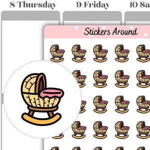 Stickers wiegpictogram | Plannerstickers en Bullet Journal-stickers