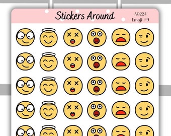 Emojis Icon Stickers #9 | Planner Stickers and Bullet Journal Stickers