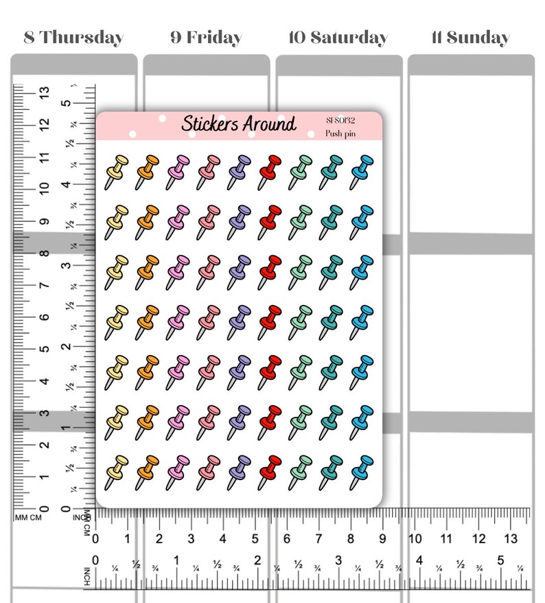 Push Pin Icon Planner Sticker - Etsy