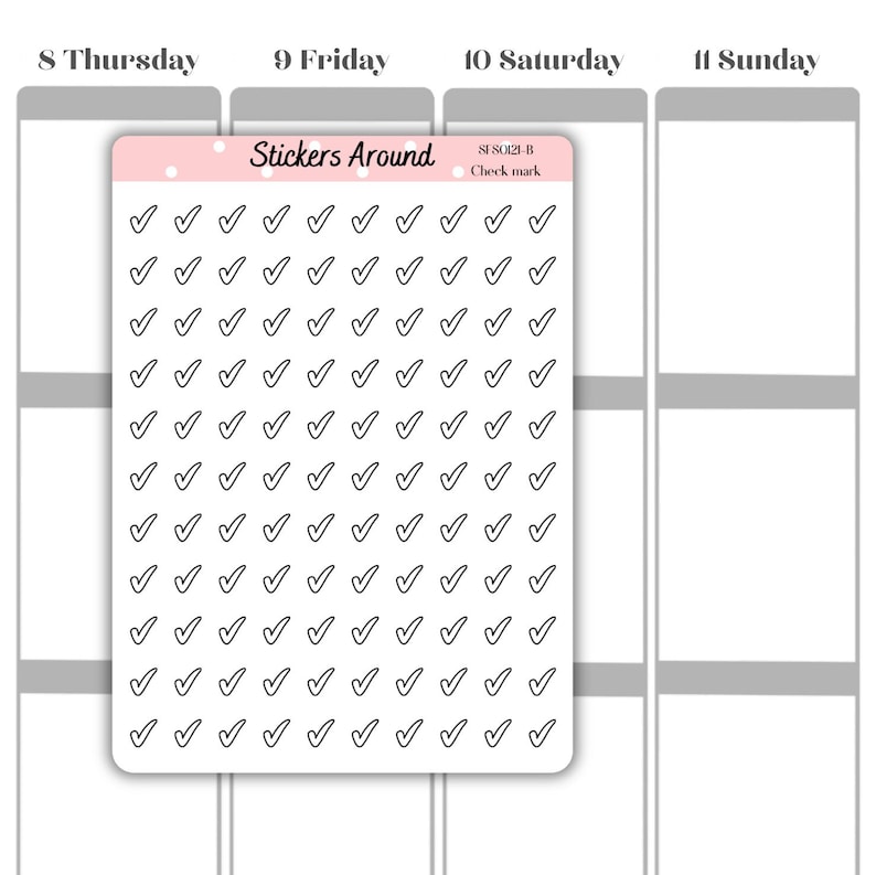 Mini Check Mark Icon Planner Sticker - Etsy