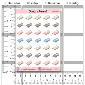 Change Bed Sheets Planner Sticker, Chores Sticker, House Work Sticker ...