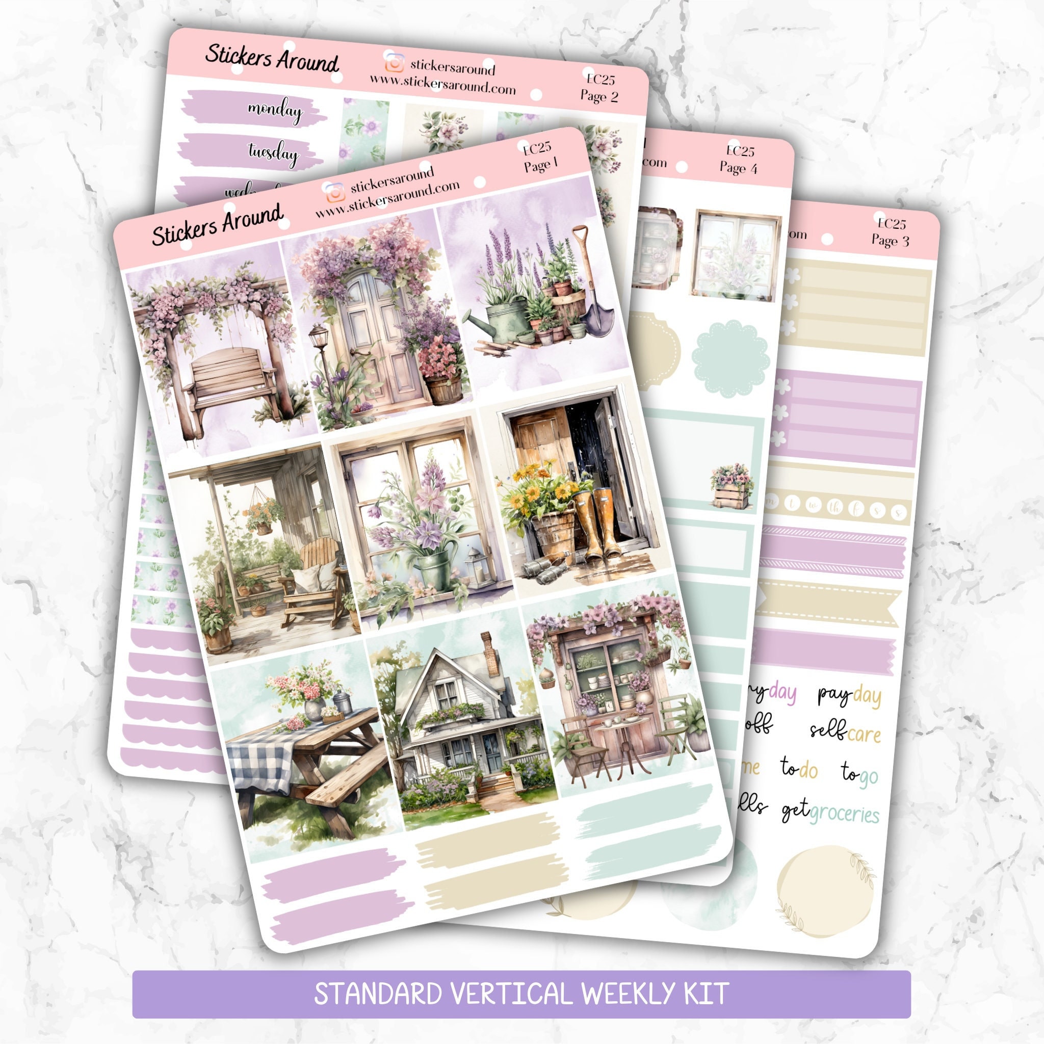 Rustic Spring - Weekly Planner Sticker for Standard Vertical Planner - Etsy