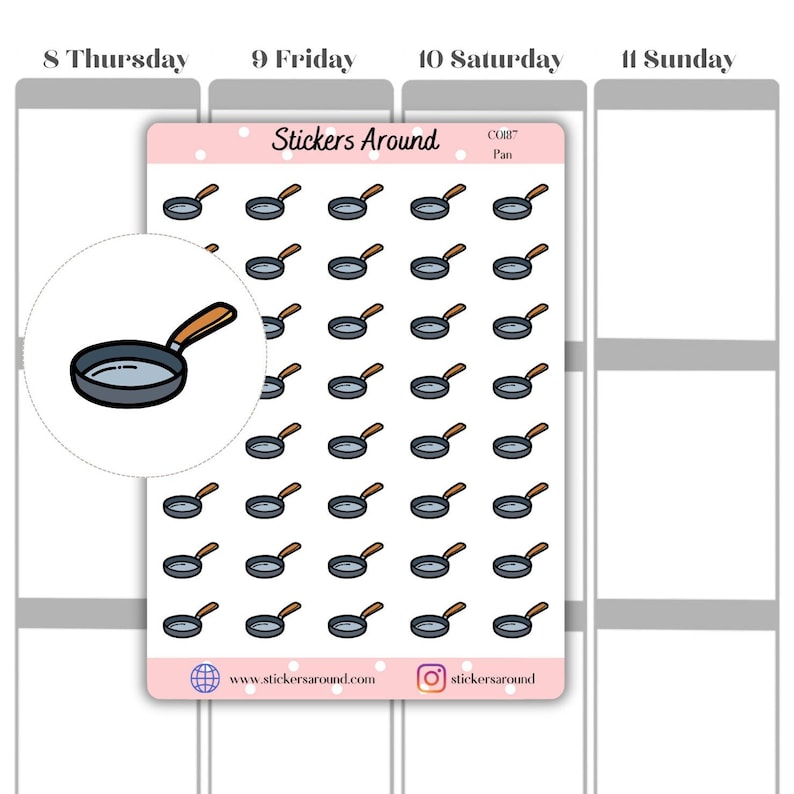Pan Icon Planner Sticker - Etsy