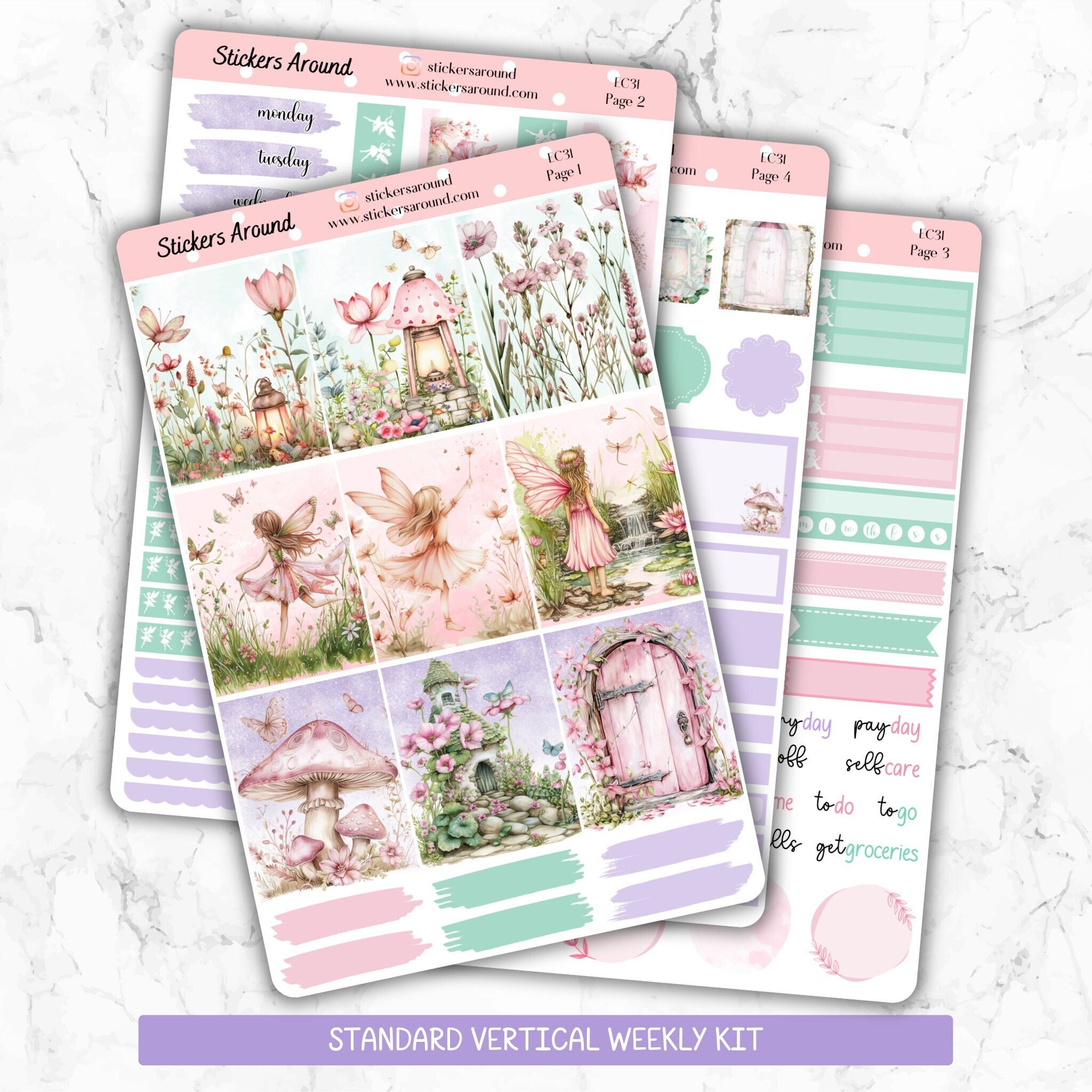 Fairy Garden - Weekly Planner Sticker for Standard Vertical Planner - Etsy