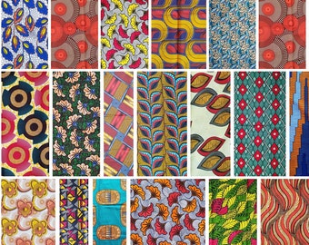 Lot 10 samples of your choice African wax fabric, various patterns, 20x25cm