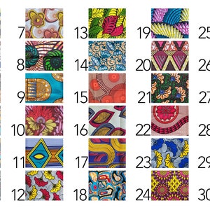 Lot 10 échantillons au choix tissu wax africain, divers motifs, 20x25cm image 2