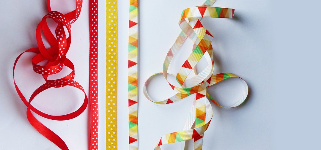 Triangle Ribbon Pattern Various Pattern Ribbon: Polka Dots, Triangles. 9 or 10mm. per Meter - Etsy