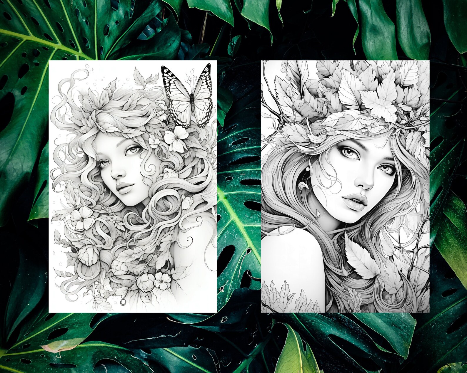 Mother Nature Coloring Pages, Flowers Child, Adult Coloring Pages