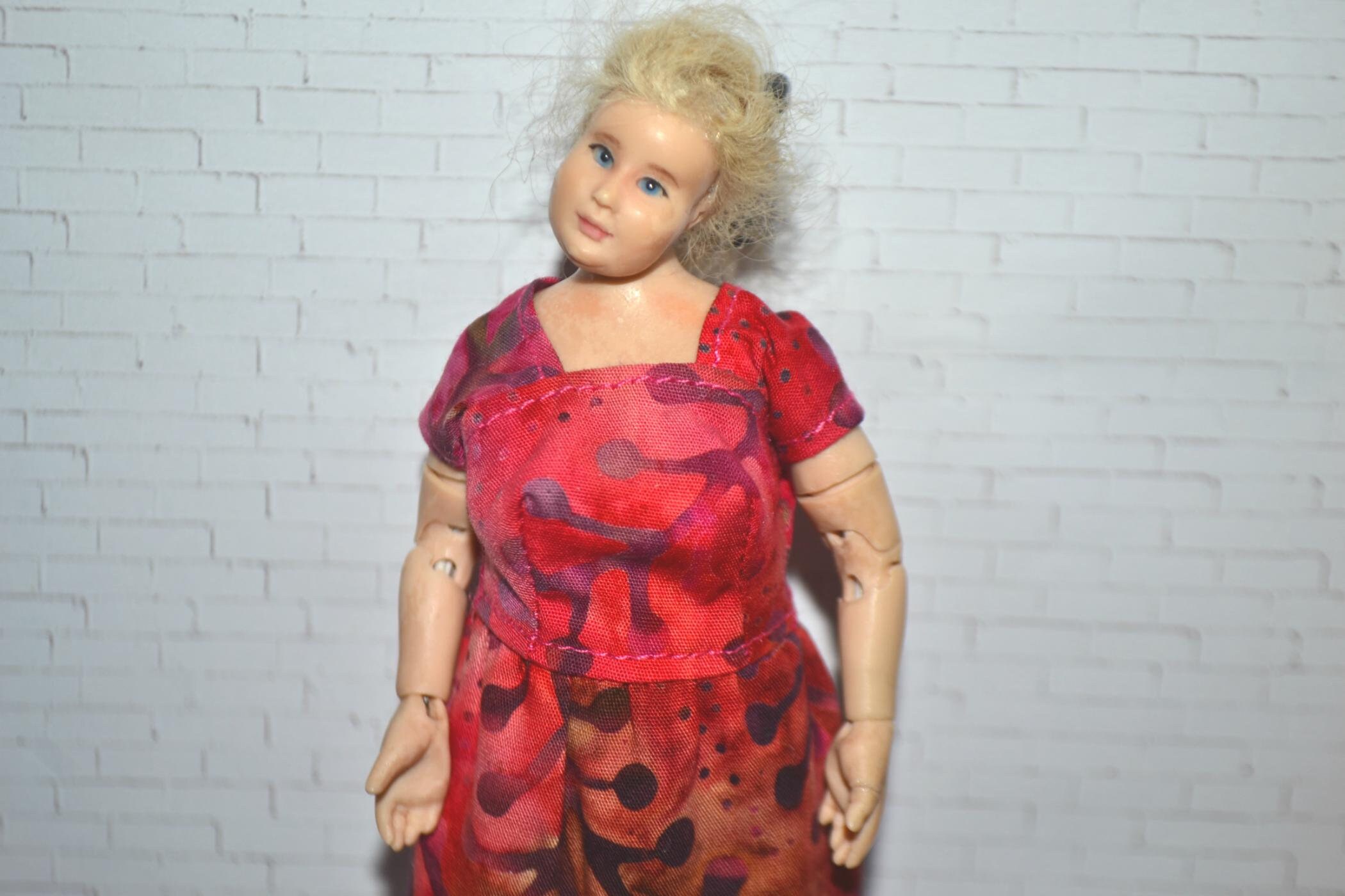 1/12 Scale Plus Size Zjakazumi Doll Clothes Batik Print Dress Etsy