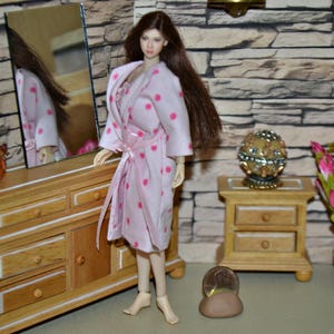 PHICEN Doll Clothes Feminine Nighty & Cute Robe ~ Handmade For Seamless 5.8&quot; Med Bust Phicen TBLeague PHMB2018-T01-No Doll/accessories