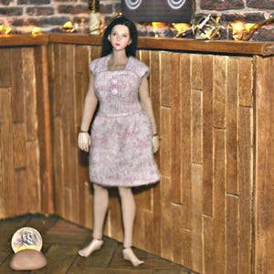 PHICEN Doll Clothes Cute Dress  1:12 Scale ~ Handmade For Seamless 5.8&quot; Med Bust TBLeague T01~Dress Only-No Doll/accessories