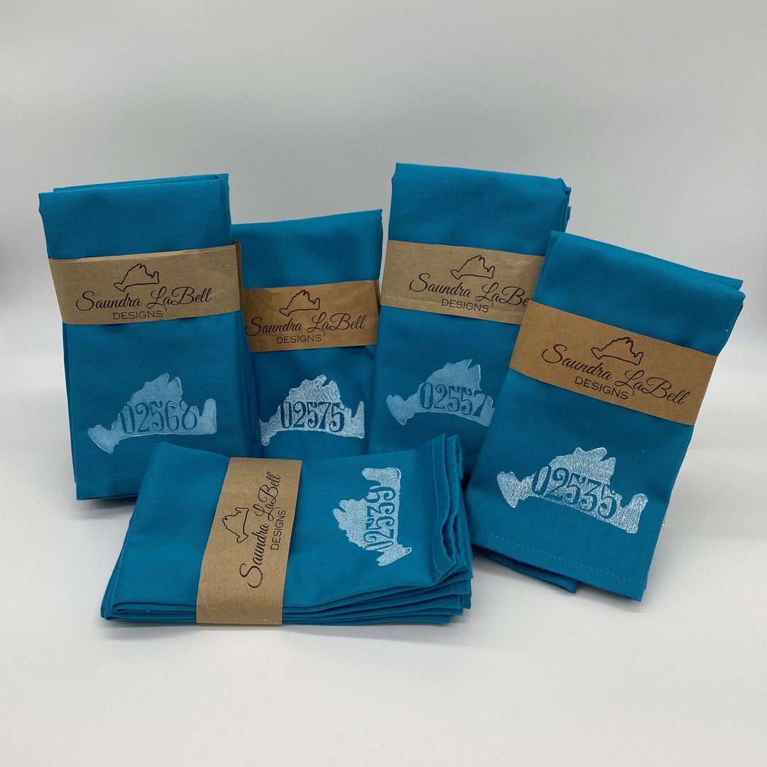Vineyard Zip Codes Napkin set of 2 Etsy
