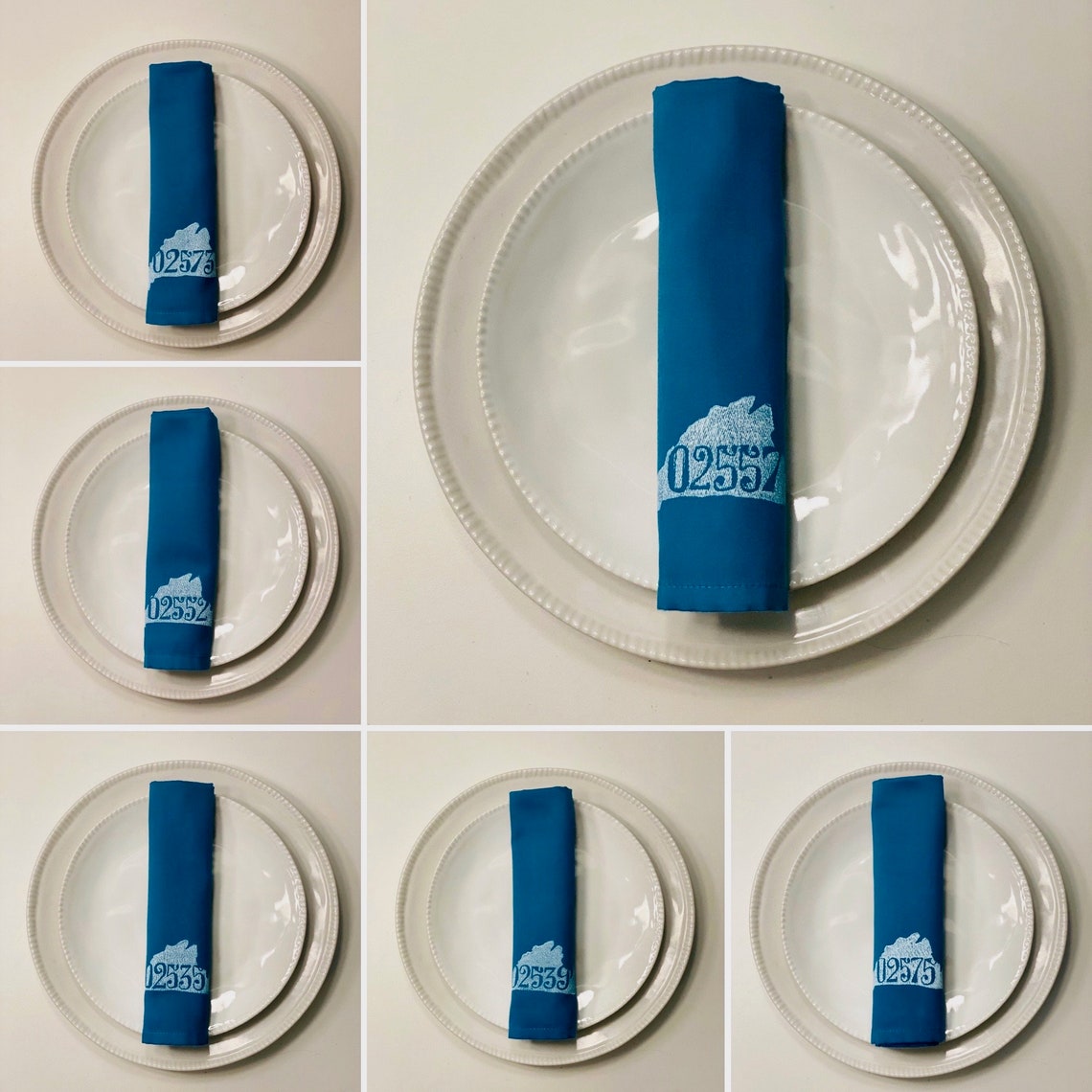 12 Vineyard Zip Codes Napkin Set Etsy