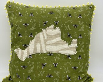 Bumblebee Vineyard Map Pillow case