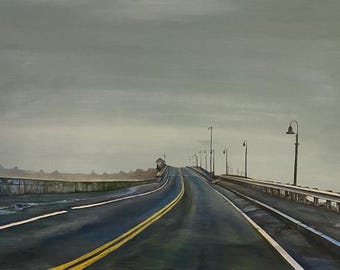Bridge in Fog Greeting Card