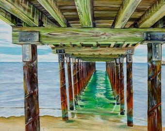 Oak Bluffs Pier Greeting Card